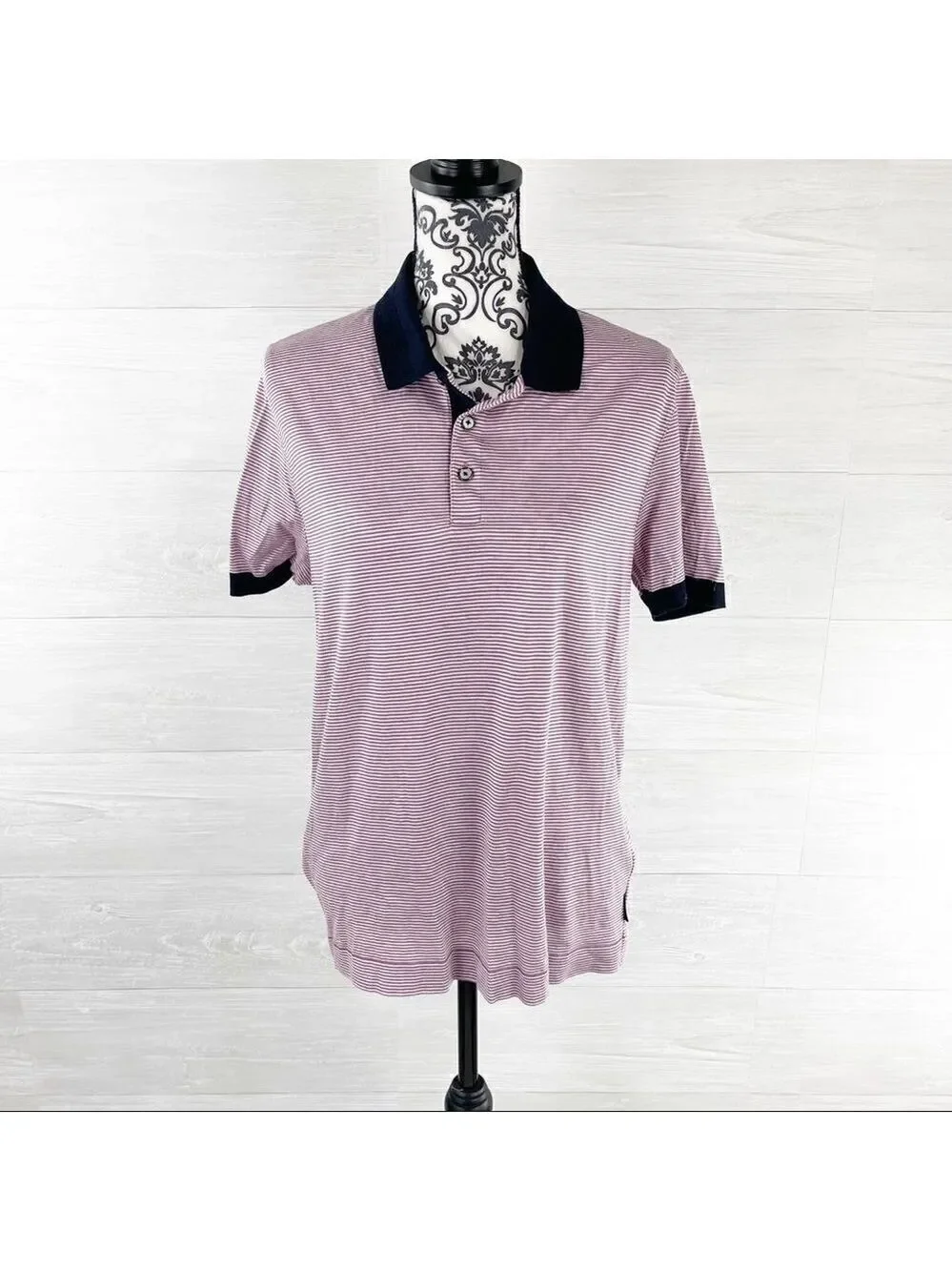 Ted Baker London Beagle Striped Ribstart Polo Top